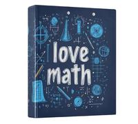Math Tools Blue 3 - Ring Binders with 1.57" Round Rings Fit 200 Sheets of 8.5x11 Inches Paper for School Office Meeting Classroom Home, 12.4x10.63x2.36 Inches