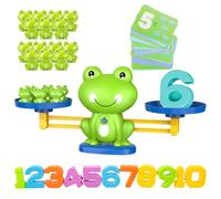 Math Toy,Scale Math Games for Children,Kindergarten Math Games with Frog, Numbers and Cards, Educational Counting Toys for Children Over 3 Years Old
