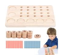 Math Toy Set - Wooden Educational Development Games,Kindergarten Math Manipulatives | for Kindergarten Preschool Classroom Home Travel Holiday Birthday Party Indoor Outdoor