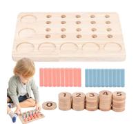 Math Toys Set | Interactive Wooden Development Games - Counting Equipment for | Kindergarten Classroom Home Travel Holiday Birthday Party Indoor