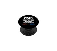 Math Where Trains Travel Toward Each Other Funny Math Lover PopSockets Adhesive PopGrip