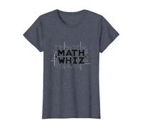 Math Whiz: Clever Calculations for Number Enthusiasts T-Shirt, Women, Heather Blue, XS