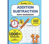 Math Workbook Addition and Subtraction Grades 1-2: Kids Math Book Ages 6-8 with over 1,000 Exercises and Answer Key for Beginner | Math Drills for Grade 1, 2