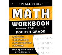 Math Workbook For Grade 4 Addition, Subtraction, Multiplication And Division: 4th Grade Math Practice Workbook For Kids (Ages 9-10) 2000 Exercises With Answers