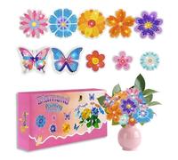 MATHARAGO 10 Pcs Diamond Painting Kits, Flower and Butterfly Stakes Diamond Art Kits, Diamond Painting Ornaments Keychians for Garden Decor, DIY Diamond Art for Adults, Teens, Kids, Boys and Girls