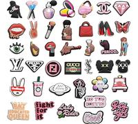MATHARAGO 10 to 100 Pcs Shoe Charms for Girls Teens Decoration, Different Cute Shoes Accessories for Boys Kids Adults Women Men Party Favors Birthday Gifts, NK-40PCS, NK-40P