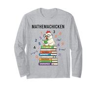 Mathemachicken Funny Math Teacher Chicken Pun Men Women Kids Long Sleeve T-Shirt