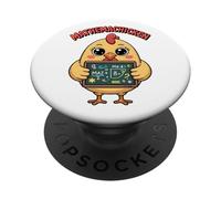 Mathemachicken Funny Math Teacher Chicken Pun Men Women Kids PopSockets Adhesive PopGrip
