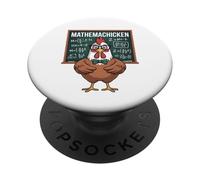 Mathemachicken Funny Math Teacher Chicken Pun Men Women Kids PopSockets Adhesive PopGrip