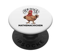Mathemachicken Funny Math Teacher Chicken Pun Men Women Kids PopSockets Adhesive PopGrip