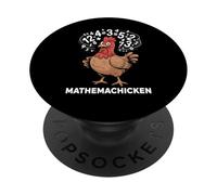 Mathemachicken Funny Math Teacher Chicken Pun Men Women Kids PopSockets Adhesive PopGrip