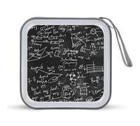 Mathematical Algebra Equations Formulas CD Case Portable DVD Storage Small CD Holder Organizer for Home Travel