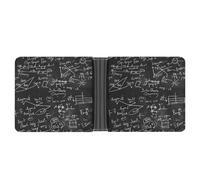 Mathematical Algebra Equations Formulas Leather Wallets for Men Slim Bifold Wallet Credit Card Holder Front Pocket Wallets