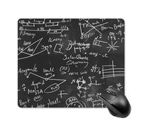 Mathematical Algebra Equations Formulas Mouse Pad Portable Mousepad Square Computer Mouse Mat with Non-Slip Rubber Base 18 * 22cm