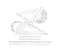 Mathematical Drawing Ruler Professional Math Geometry Tool with Set Square Protractor Straight Ruler for Student Protractor Set