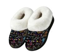 Mathematical Formula Black Math Boot Slippers Indoor Outdoor House Shoes S