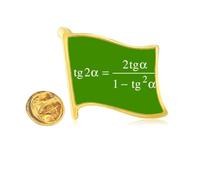 Mathematical Formula Expresses Computational Equation Golden Metal Flag Lapel Pin Badge