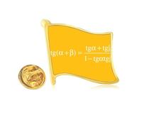 Mathematical Formula Expresses Computational Logarithm Golden Metal Flag Lapel Pin Badge