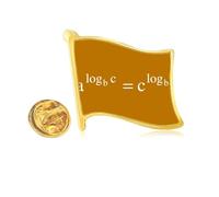 Mathematical Formula Expressing Computational Equivalence Golden Metal Flag Lapel Pin Badge