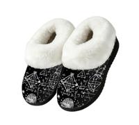 Mathematical Formula Math Black Boot Slippers Indoor Outdoor House Shoes L