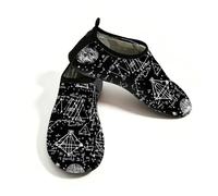 Mathematical Formula Math Black Water Shoes for Women Men, Equations Quick-Dry Swim Shoes Lightweight Barefoot Aqua Socks for Beach Surfing Sports Pool Yoga Driving Running, S