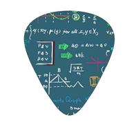 Mathematical Formula Printed,12 Pcs Guitar Pick,3 Different Thickness Plectrums for Acoustic Guitar Bass Ukulele (0.46mm 0.96mm 0.71mm)