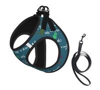 Mathematical Formula Printed,Pet Harness,Adjustable Reflective Dog Harness,Pet Leash Vest,M