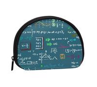 Mathematical Formula Printed, Women's Storage Bag Shell Makeup Bag Small Coin Purse Shell Change Pouch
