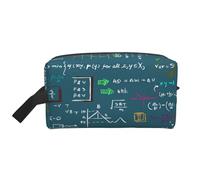 Mathematical Formula PrintedLarge Capacity Cosmetic Organizer，Travel Makeup Bag for Women