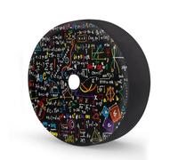 Mathematical Formula Spare Tire Cover with Backup Camera Hole Black Math Waterproof Wheel Tire Cover Fit for Trailer RV SUV Truck and Many Vehicle 16 Inch