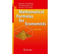 Mathematical Formulas for Economists