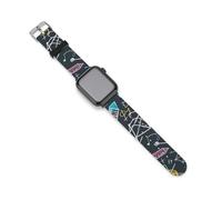 Mathematical Multicolored Formulas Watch Bands Replacement Silicone Straps Sport Wristbands Compatible for Apple Watch 42mm/44mm