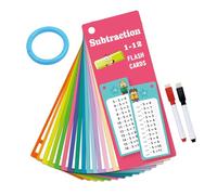 Mathematical Operations Exercise Flashcards Erasable Math Study Cards Kid Early Learning Study Card for Preschooler Erasable Math Practice Cards