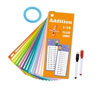 Mathematical Operations Exercise Flashcards Erasable Math Study Cards Kid Early Learning Study Card for Preschooler Erasable Math Practice Cards