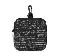 Mathematical Patterns and Calculations, Coin Purse Square Zipper Storage Bag, Change Pouch with Lobster Buckle Clasp Buckle, Change Purse