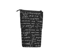 Mathematical Patterns and Calculations,Standing Pencil Holder Stationery Bag Pencil Pouch Organizer Telescopic Pencil Case