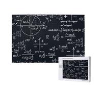 Mathematical Seamless With Geometric Shapes Formulas,1000 Pieces Wooden Jigsaw Family Game Jigsaw Puzzles for Adults Teens Home Decor