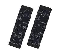 Mathematical Seamless with Geometric Shapes Formulas, 2 Pcs Luggage Handle Wrap Grips, Comfort Soft Handle Covers Luggage Tag