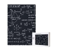 Mathematical Seamless With Geometric Shapes Formulas,300 Pieces Wooden Jigsaw Family Game Jigsaw Puzzles for Adults Teens