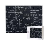 Mathematical Seamless With Geometric Shapes Formulas,500 Pieces Wooden Jigsaw Family Game Jigsaw Puzzles for Adults Teens Home Decor
