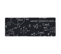 Mathematical Seamless With Geometric Shapes Formulas,Mouse Pad Large Desk Pad Computer Keyboard Mouse Mat With Non Slip Rubber Base 30 x 80 cm