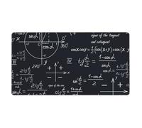 Mathematical Seamless with Geometric Shapes Formulas,Mouse Pad Large Desk Pad Computer Keyboard Mouse Mat with Non Slip Rubber Base 40 x 70 cm