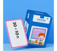 Mathematical Training Oral Arithmetic Cards,177 Math Flash Cards 1st Grade,Math Study Multiplication/Divisio/Addition/Subtraction Flash Cards Set,for Kids Ages 5+ at Home or School (Divisio, 1)