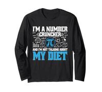 Mathematician Math Teacher I'm A Number Cruncher Long Sleeve T-Shirt