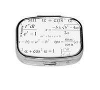 Mathematics and Geometry School,Meta Pill Box 2 Compartment Medicine Case,Portable Organizer,Rectangle Meta Portable Organizer Pill Box 442 Compartment Medicine Case