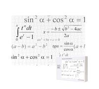 Mathematics And Geometry School With Scientific Formulas Chalk Board Style,300 Pieces Wooden Jigsaw Family Game Jigsaw Puzzles for Adults Teens Home Decor