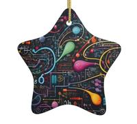 Mathematics And Physics Christmas Decorations, Star Shaped Ceramic Christmas Decorations, Christmas Tree Decoration Hanging, Family Gathering Festive Decorations