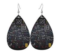 Mathematics And Physics Earrings For Women Teardrop Dangle Earrings Leather Lightweight Fashion Jewelry Gifts Outfits Accessories For Women Ladies