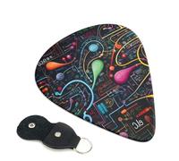 Mathematics And Physics Guitar Plectrums, 6 Guitar Plectrums, Double Sided Printing, For Acoustic Guitar, Bass, Ukulele, Electric Guitar (0.46 Mm 0.71 Mm 0.96 Mm)