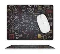 Mathematics and Physics Mouse Pad Rectangle Premium-Textured Waterproof Leather Computer Mousepad, Stitched Edges Gaming Mouse Mat for Laptop, Home Office Decor Desk Accessories